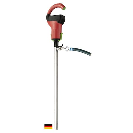 Flux Drum Pump, Stainless Steel, 47" Long, Battery Operated Motor, 100W Power, 9 ft UHMWPE Hose 24-ZORO0082